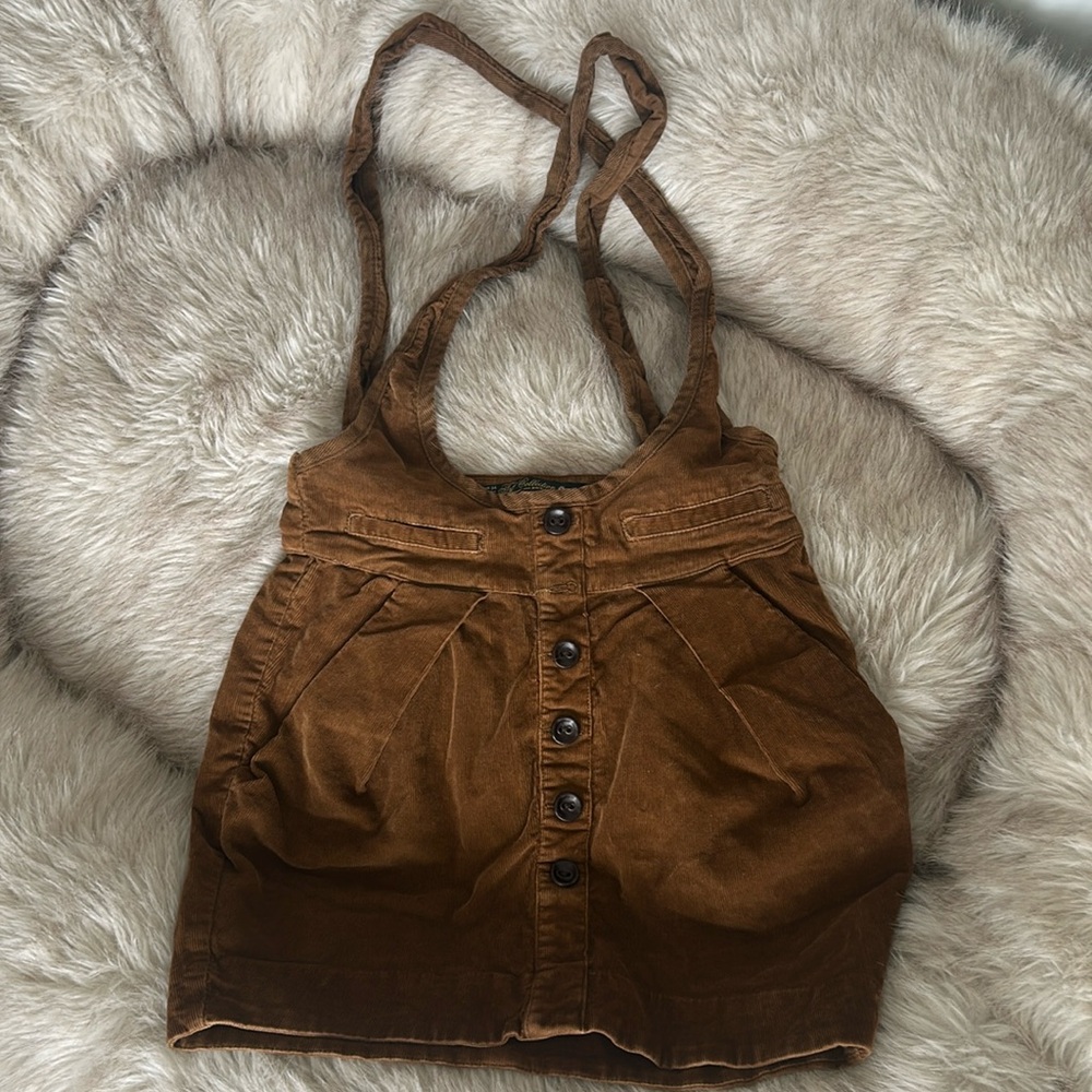 Zara corduroy miniskirt jumper with pockets